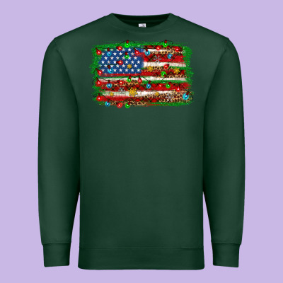 Christmas American Flag 4th Of July Premium Sweatshirt Designed By Howdyjamesfarm