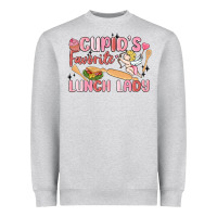 Heather Grey cupid's favorite lunch lady Heavyweight Sweatshirt - MaliasSmallBusiness
