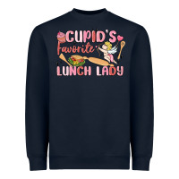 Navy cupid's favorite lunch lady Heavyweight Sweatshirt - MaliasSmallBusiness