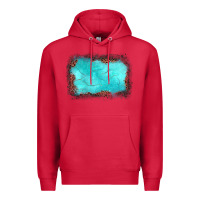Cardinal gemstone turquoise leopard background Premium Hoodie - JahusDesignShop