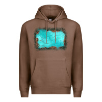 Chestnut gemstone turquoise leopard background Premium Hoodie - JahusDesignShop