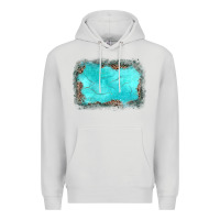 Dove Grey gemstone turquoise leopard background Premium Hoodie - JahusDesignShop