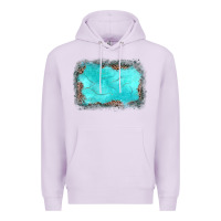 Lilac gemstone turquoise leopard background Premium Hoodie - JahusDesignShop