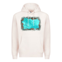 Pale Pink gemstone turquoise leopard background Premium Hoodie - JahusDesignShop