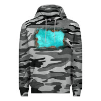 Slate Camo gemstone turquoise leopard background Premium Hoodie - JahusDesignShop
