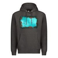 Smoke gemstone turquoise leopard background Premium Hoodie - JahusDesignShop