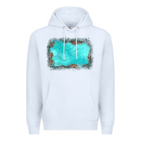 White gemstone turquoise leopard background Premium Hoodie - JahusDesignShop