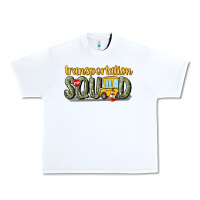 White transportation squad Urban Heavy Tee - MaliasSmallBusiness