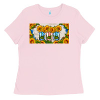 Bubblegum Pink american mason jar sunflower license plate Ladies Tee - HRA Design Shop