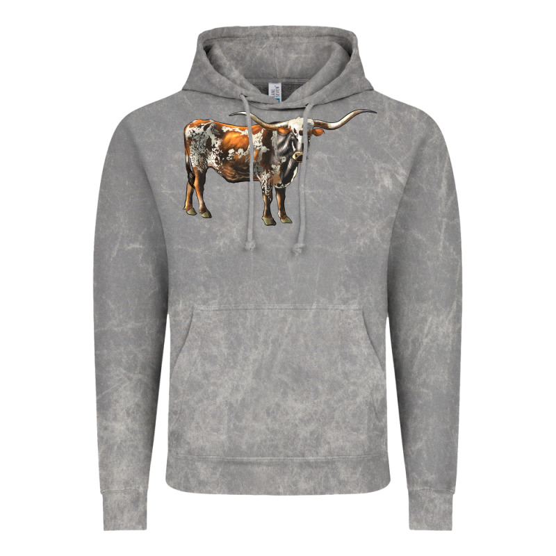Texas Longhorn Cow Vintage Hoodie by LillyAllenDesigns | Teevron