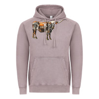 Vintage Zinc Texas Longhorn Cow Vintage Hoodie - LillyAllenDesigns