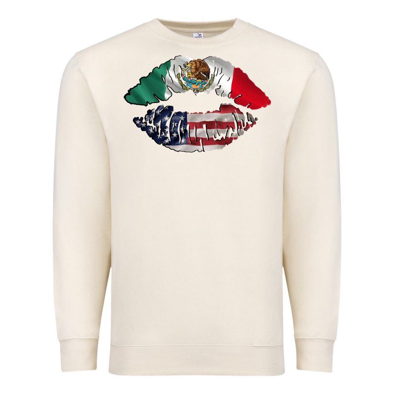Mexico Usa Lips Premium Sweatshirt by TumblerDesignByShophia | Teevron