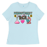 Baby Blue phlebotomist tech Ladies Tee - CowhideDigitalArt