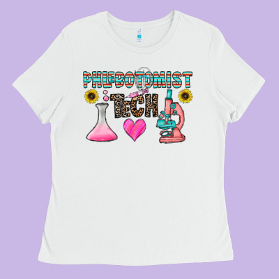 Phlebotomist Tech Ladies Tee Designed By Cowhidedigitalart
