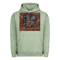 Pigment Oil Green Leopard mama Urban Hoodie - FaDigitalArtStudio