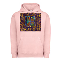 Pigment Salmon Leopard mama Urban Hoodie - FaDigitalArtStudio