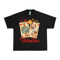 Black be my valentine with playing cards and key Urban Heavy Tee - AdoDesignShop