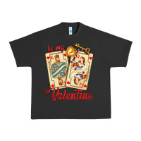Pigment Black be my valentine with playing cards and key Urban Heavy Tee - AdoDesignShop