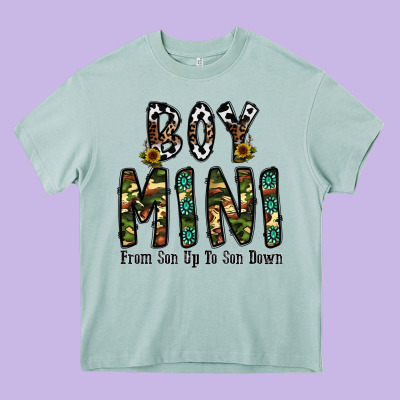 Boy Mini From Son Up To Son Down Heavy Core Tee Designed By Cowhidedigitalart