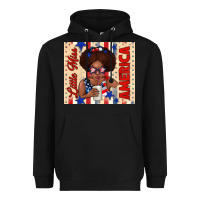 Black little miss america Heavyweight Hoodie - TumblerDesignByShophia