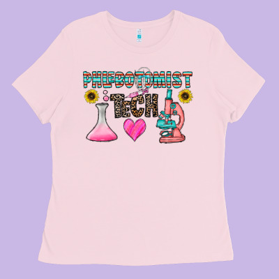 Phlebotomist Tech Ladies Tee Designed By Cowhidedigitalart