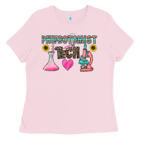 Bubblegum Pink phlebotomist tech Ladies Tee - CowhideDigitalArt