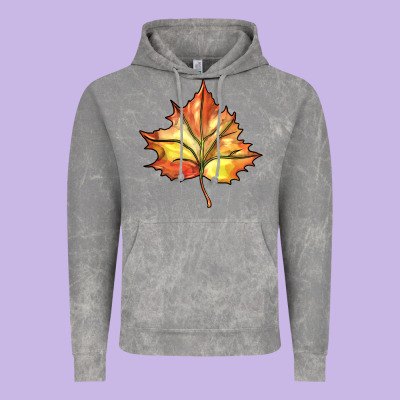 Withered Leaf Vintage Hoodie Designed By Barkaloodesign