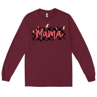 Burgundy checkered mama Long Sleeve Tee - MaliasSmallBusiness