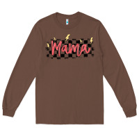 Chestnut checkered mama Long Sleeve Tee - MaliasSmallBusiness