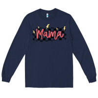 Navy checkered mama Long Sleeve Tee - MaliasSmallBusiness