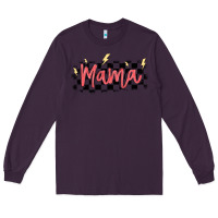 Plum checkered mama Long Sleeve Tee - MaliasSmallBusiness