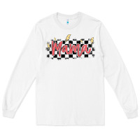 White checkered mama Long Sleeve Tee - MaliasSmallBusiness
