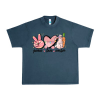 Midnight Navy peace love easter Urban Heavy Tee - MaliasSmallBusiness