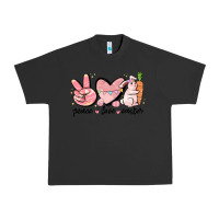 Pigment Black peace love easter Urban Heavy Tee - MaliasSmallBusiness