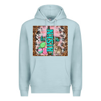 Blue Mist western he is risen with rabbit Premium Hoodie - TumblerDesignByShophia