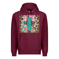 Burgundy western he is risen with rabbit Premium Hoodie - TumblerDesignByShophia