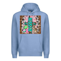Colony Blue western he is risen with rabbit Premium Hoodie - TumblerDesignByShophia