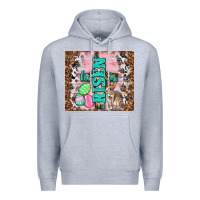 Heather Grey western he is risen with rabbit Premium Hoodie - TumblerDesignByShophia