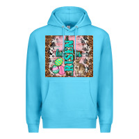 Ocean Blue western he is risen with rabbit Premium Hoodie - TumblerDesignByShophia