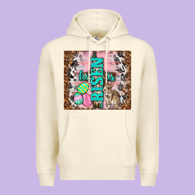 Western He Is Risen With Rabbit Premium Hoodie Designed By Tumblerdesignbyshophia