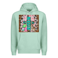 Seafoam western he is risen with rabbit Premium Hoodie - TumblerDesignByShophia