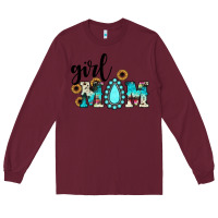 Burgundy girl mom Long Sleeve Tee - JahusDesignShop