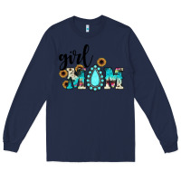Navy girl mom Long Sleeve Tee - JahusDesignShop