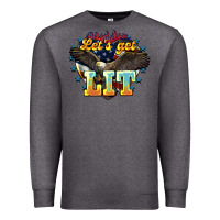 Charcoal Heather Let's get lit America Eagle 4th of july Premium Sweatshirt - HowdyJamesFarm