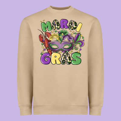 Mardi Gras Heavyweight Sweatshirt Designed By Maliassmallbusiness