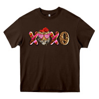 Chocolate Brown xoxo tiger olivia Heavy Core Tee - OliviaCreatesArt