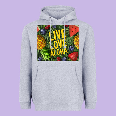Live Love Aloha Heavyweight Hoodie Designed By Tumblerdesignbyshophia