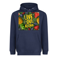 Navy live love aloha Heavyweight Hoodie - TumblerDesignByShophia