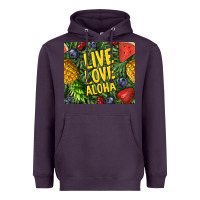 Plum live love aloha Heavyweight Hoodie - TumblerDesignByShophia