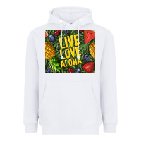 White live love aloha Heavyweight Hoodie - TumblerDesignByShophia